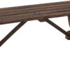 Outsunny Wooden Wagon Wheel Bench, Rustic Outdoor Patio Furniture, 2-Person Seat Bench for Backyard, Patio, Garden, 38.5" x 19.75" x 15.5", Carbonized