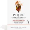 Pique Organic Fermented Black (Ripe) Pu'er Tea - Support Healthy Metabolism, Digestion - 28 Single Servings (1 Pack)