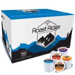 Roast Ridge Single Serve Coffee Pods for Keurig K-Cup Brewers, Variety Pack, Medium Roast, 100 Count (20 each: Blueberry Cobbler, Chocolate Hazelnut, Salted Caramel, Cinnamon Swirl, Chocolate Mocha)