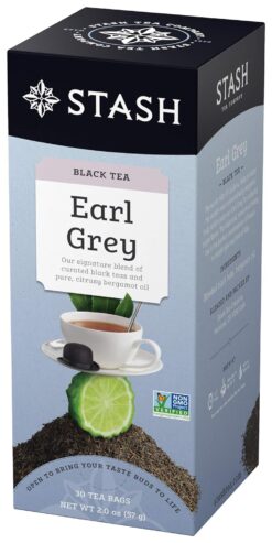 Stash Tea Earl Grey Black Tea, 6 Boxes of 30 Tea Bags Each (180 Tea Bags Total)