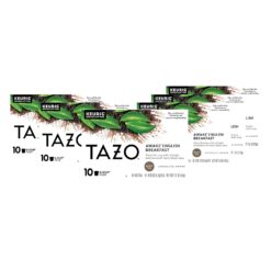 TAZO K-Cups for Bold Traditional Breakfast-Style Black Tea, 10 Tea Bags (Pack of 6)