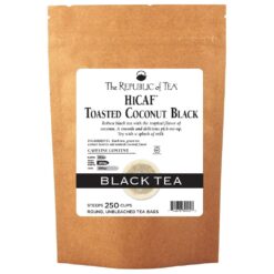The Republic Of Tea HiCAF Toasted Coconut Black Tea, 250 Tea Bags, High-Caffeinated Gourmet Herbal Blend