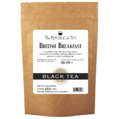 The Republic of Tea British Breakfast Tea Refill Bag, 250 Tea Bags, Gourmet Black Tea | Caffeinated