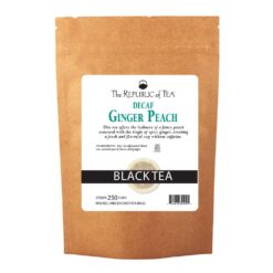 The Republic of Tea Decaf Ginger Peach Black Tea, Pack of 250 Tea Bags