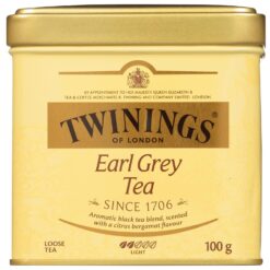 Twinings Earl Grey Loose Black Tea Tins, Pack of 6, 3.53 Ounce Tins, Flavoured with Citrus and Bergamot, Caffeinated