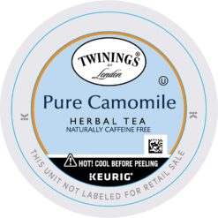 Twinings Herbal Camomile Tea K-Cup Pods for Keurig, Naturally Caffeine Free, Made with Pure Camomile Blossoms, 12 Count (Pack of 6)