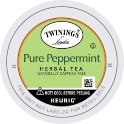 Twinings Pure Peppermint Tea K-Cups for Keurig, 12 Count (Pack of 6)