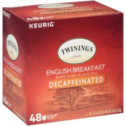 Twinings of London Decaffeinated English Breakfast Tea K-Cups for Keurig®, 48 Count