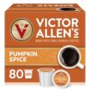 Victor Allen's Coffee Pumpkin Spice Flavored, Medium Roast, 80 Count, Single Serve Coffee Pods for Keurig K-Cup Brewers