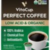 VitaCup Perfect Low Acid Coffee Pods, USDA Organic & Fair Trade, Mycotoxin Free, Dark Roast Guatemala Single Origin, Clean & Pure Recyclable Single Serve Pod compatible w/Keurig K-Cup Brewers,24 CT