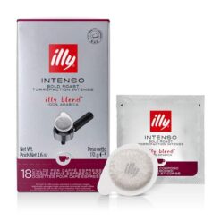 illy E.S.E. Coffee - Single-Serve Coffee Capsules & Pods - Coffee Pods – Intenso Dark Roast - Notes Of Cocoa & Dried Fruit - For E.S.E Coffee Machines - Extraordinary Aroma & Body – 18 Count, 12 Pack