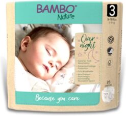 Bambo Nature Overnight Baby Diapers (Sizes 3 TO 6), Size 3, 104 Count - 1