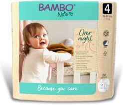 Bambo Nature Overnight Baby Diapers (Sizes 3 TO 6), Size 4, 48 Count - 1