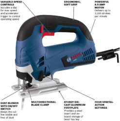 BOSCH 120-Volt Top-Handle Jigsaw Kit JS365 Blue, 6.5 Amp - 2