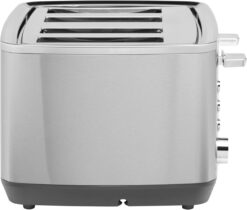 GE Stainless Steel Toaster | 4 Slice | Extra Wide Slots for Toasting Bagels, Breads, Waffles & More | 7 Shade Options for the Entire Household to Enjoy | Countertop Kitchen Essentials | 1500 Watts - 6