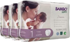 Bambo Nature Premium Baby Diapers (SIZES 0 TO 6 AVAILABLE), Size 1, 108 Count - 1