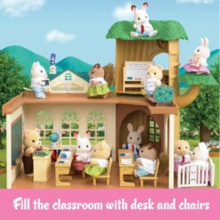 Calico Critters Country Tree School Playset - Collectible Dollhouse Toy - Cultivate Curiosity & Playful Learning, Multi - 3