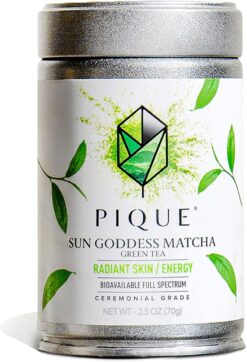 Pique Organic Sun Goddess Matcha Tin - Ceremonial Grade Matcha Green Tea Powder, Supports Radiant Skin, Calm Energy (2.5 ounce) - 1