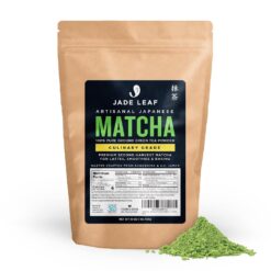 Jade Leaf Matcha Green Tea Powder, Culinary Grade, Farm Direct Second Harvest for Blending and Cooking - Authentically Japanese (1 Pound Pouch) - 1