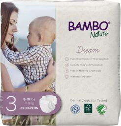 Bambo Nature Premium Baby Diapers (SIZES 0 TO 6 AVAILABLE), Size 3, 174 Count - 1