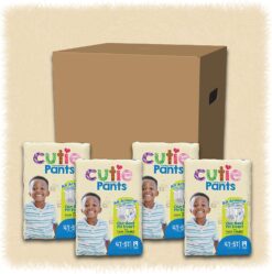 Cutie Boys 4T/5T Refastenable Potty Training Pants, Hypoallergenic with Skin Smart, 76 Count White - 3