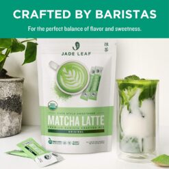 Jade Leaf Matcha Organic Cafe Style Sweetened Matcha Latte Green Tea Powder, Premium Barista Crafted Mix - Authentically Japanese (100 Count) - 3