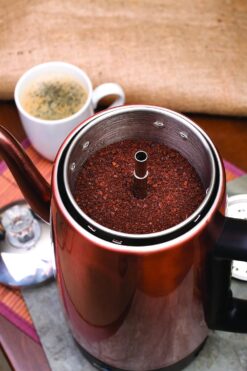 Euro Cuisine PER08 Electric Percolator Coffee Pot - 8 Cup Stainless Steel Coffee Pot Maker for Rich Brews, Coffee Percolator with Copper Finish (8 Cup) - 7