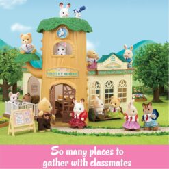 Calico Critters Country Tree School Playset - Collectible Dollhouse Toy - Cultivate Curiosity & Playful Learning, Multi - 4