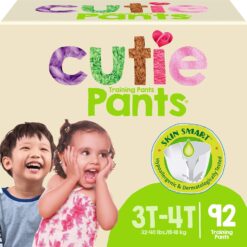 Cuties 3T/4T Potty Training Pants for Girls and Boys, Hypoallergenic with Skin Smart, 92 Count - 1