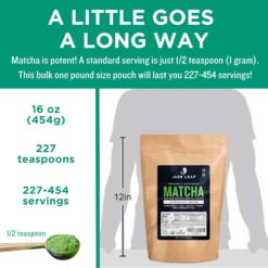 Jade Leaf Matcha Organic Green Tea Powder, Ingredient Grade, Farm Direct Late Harvest - Authentically Japanese (1 Pound Pouch) - 4