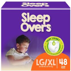 SleepOvers by Cuties, Bedwetting Underwear for Girls and Boys, Large/X-Large 60-125 lbs, 48 Count - 1