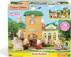Calico Critters Country Tree School Playset - Collectible Dollhouse Toy - Cultivate Curiosity & Playful Learning, Multi - 8
