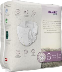 Bambo Nature Premium Eco-friendly Baby Diapers, Size 6 (35+ Lbs), 144 Count (6 Packs Of 24) - 3