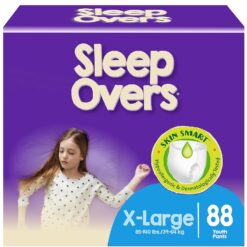 SleepOvers by Cuties, Bedwetting Underwear for Girls and Boys, X-Large 85-140 lbs, 88 Count - 1