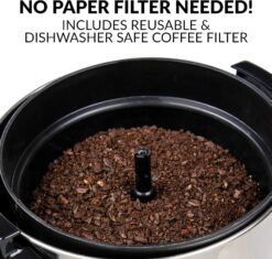 HomeCraft 45-Cup Coffee Urn and Hot Beverage Dispenser with Double Dripless Faucet, Quick-Brewing, Stainless Steel - 5