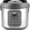 AROMA Professional Digital Rice Cooker, 10-Cup (Uncooked) / 20-Cup (Cooked), Multicooker, Slow Cooker, Steamer, Oatmeal Cooker, Egg Cooker, STS, 5 Qt, Gray, ARC-5200SG