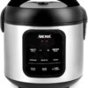 AROMA® Digital Rice Cooker, 4-Cup (Uncooked) / 8-Cup (Cooked), Steamer, Multicooker, Slow Cooker, Oatmeal Cooker, Auto Keep Warm, 2 Qt, Stainless Steel Exterior