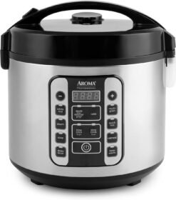 Aroma Housewares AROMA® Professional 20-Cup (Cooked) / 5Qt. Digital Rice Cooker, Steamer, and Slow Cooker Pot with 10 Smart Cooking Modes, Including Sauté-then-Simmer®