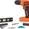 BLACK+DECKER 8V MAX Cordless Drill + 43 pc. Home Decor Project Kit (BDCD8HDPK)