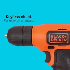 BLACK+DECKER 8V MAX Cordless Drill + 43 pc. Home Decor Project Kit (BDCD8HDPK)