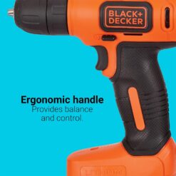 BLACK+DECKER 8V MAX Cordless Drill + 43 pc. Home Decor Project Kit (BDCD8HDPK)