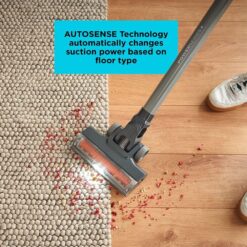 BLACK+DECKER POWERSERIES+ 20V MAX Cordless Vacuum, LED Floor Lights, Lightweight, Portable, Battery Included (BHFEA18D1), Gray