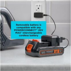 BLACK+DECKER POWERSERIES+ 20V MAX Cordless Vacuum, LED Floor Lights, Lightweight, Portable, Battery Included (BHFEA18D1), Gray