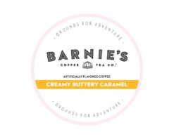 Barnie's Single Serve Creamy Buttery Caramel Coffee Pods, Creamy and Smooth Caramel Flavor, Gluten and Fat Free, Medium Roast Coffee Compatible with Keurig Brewers, 48 Count