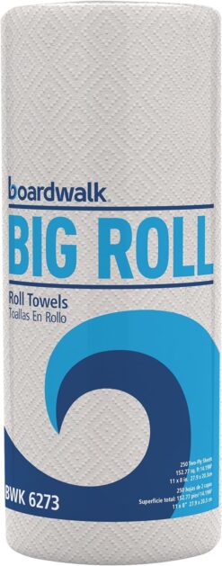 Boardwalk BWK6273 11 in. x 8.5 in. 2-Ply Kitchen Roll Towel - White (12/Carton)