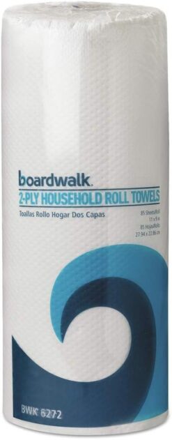 Boardwalk WPBWK6272 11 in. x 9 in. 2-Ply Kitchen Roll Towel - White (30/Carton)