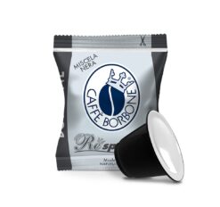 Caffè Borbone 100 Coffee Capsules Compatible Nespresso Black Blend, NOT COMPATIBLE with Vertuo, Intensed and Marked Flavour, Roasted and Freshly Packaged in Italy