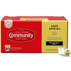 Community Coffee Café Special Medium Dark Roast, Single-Serve Keurig K-Cup Pods, 80 Count (Pack of 1)