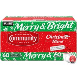 Community Coffee Christmas Blend 60 Count Coffee Pods, Medium Roast, Compatible with Keurig 2.0 K-Cup Brewers
