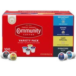 Community Coffee Variety Pack 100 Count Coffee Pods, Medium Dark Roast, Compatible with Keurig K-Cup Brewers